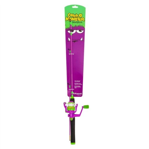 Shakespeare Catch A Monster Kids Spin Combo - Pink 4'6 15-30g -Fishing World Shop 48934 1